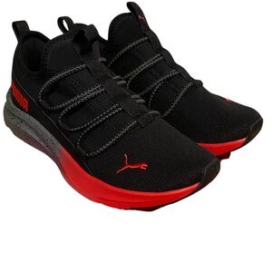 Puma Black and Red Athletic Shoes SoftRide Junior 6